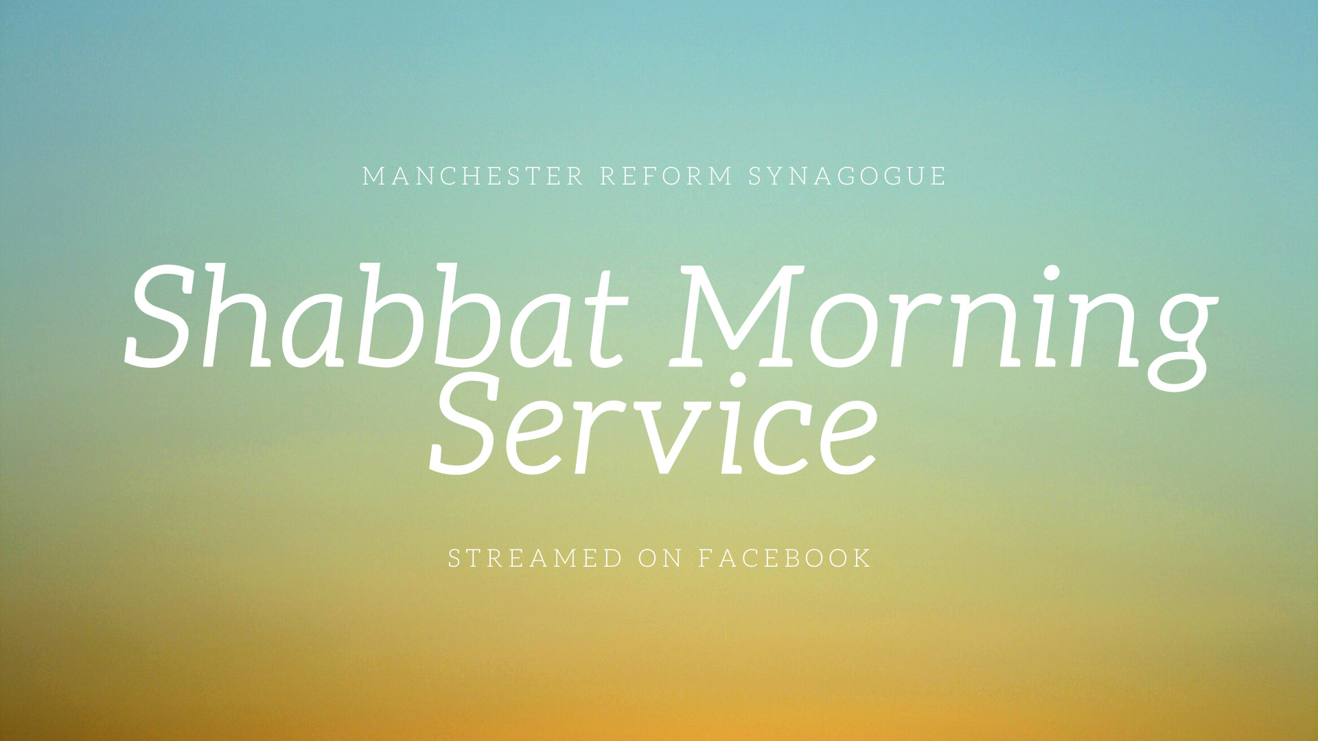 Shabbat no date – Manchester Reform Synagogue